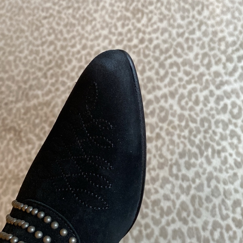 NWOB Anine Bing Low Charlie Black Suede Ankle Western Boots, size EU 36/US 6 - Picture 12 of 12